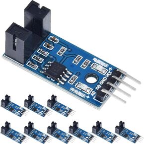 10PCS Comparator Speed Sensor Module LM393 Chip Motor Measuring Slot Type IR Optocoupler for Motor Speed Detection Also for MCU Arduino