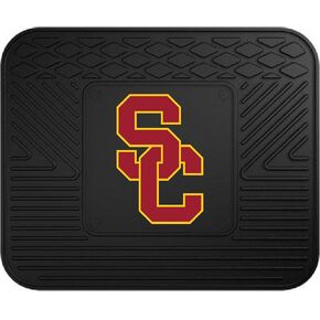 FANMATS 8785 Southern California Trojans مجموعة سجادة سيارة من الفينيل شديدة التحمل مكونة من قطعتين، سجادات أرضية الصف الأمامي، حماية من جميع الأحوال الجوية، ملاءمة عالمية، تصميم خزان عميق