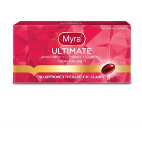 Myra Utimate with Astaxanthin, Lycopene and Vitamin E, 30 Softgel Capsules