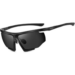 DUCO Sports Mens Sunglasses Trendy Square Polarized Running Sunglasses For Women UV400 Lens DC8238