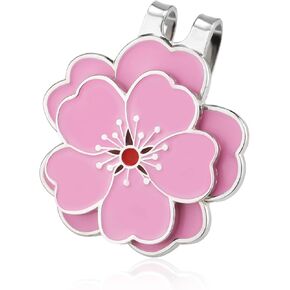 Magnetic Golf Ball Marker with Golf Hat Clip, Magnetic Ball Marker Hat Clip Flower Shape Golf Ball Marker Set Accessories for Golf Bag Hat Women Men Golfer