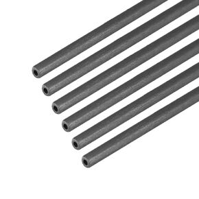 uxcell Carbon Fiber Round Tube 2mm x 1mm x 400mm Carbon Fiber Wing Pultrusion Tubing for RC Airplane Quadcopter 6pcs