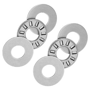 2pcs NTA411 Thrust Needle Roller Bearings - [1/4 Inch x 11/16 Inch x 5/64 Inch] with Washer for Conveying Equipment Use, Chrome Steel
