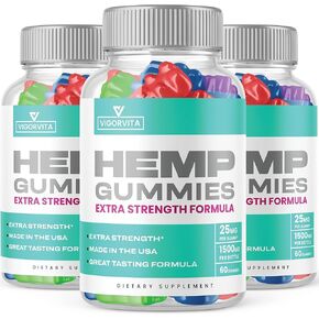 (2 Pack) Vigorvita Gummies - Official Formula - Vigor Vita Gummies Extra Strength Gummy with Hemp Extract, Vigorvita Gummies for Health, Vitgorvital Gummies, Vigorvitagummies New 2023 (120 Gummies)