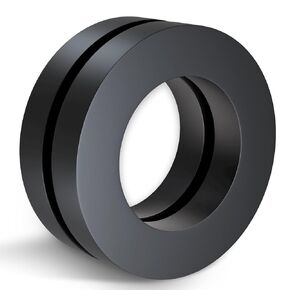 2 Pcs Large Ferrite Ring Magnets OD3.94" x ID2.36" x 20mm Ceramic Magnets Round Magnets with Hole Round Disc Donut Magnets for DIY Science Projects Classroom Laboratory