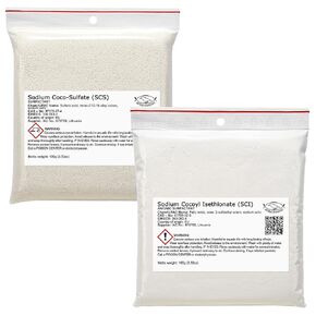 Anionic, Foaming Surfactants Set - Sodium Coco Sulfate (SCS) 100 g | 3.53 oz and Sodium Cocoyl Isethionate (SCI) - 100 g | 3.53 oz
