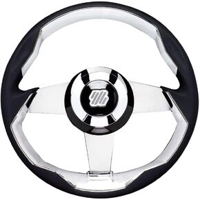 Uflex GRIMANI B/S/VE Steering Wheel - Silver Spokes with Black Grip