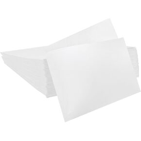 uxcell 100Pcs Kraft Paper Sandwich Bags, 5.1 x 5.1 Inch Greaseproof Paper Cookie Bags Double Open Paper Snack Bags Lunch Bags for Home Bakery Shop Bread, White