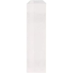 Disposable Silverware Flatware Paper Bags 2.75 x 10 inches White Plain Churro Bag Kitchen Cutlery Utensils Holder Made in USA (pack of 100)