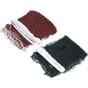 2 Pack Foldable Badminton Net - Portable Badminton Durable Badminton Polypropylene Sports Net for Indoor Outdoor (20x2.5Ft, Red Green)