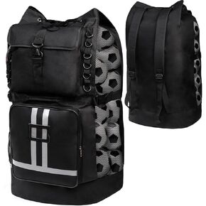 حقيبة كرة القدم من يويون تحتوي على 14-16 كرة، معدات حقيبة كرة رياضية شبكية كبيرة وحزام كتف قابل للتعديل، حقيبة كرة القدم وحقيبة كرة السلة للمدرب، حقيبة شبكية شديدة التحمل مع جيبين أماميين in Kuwait