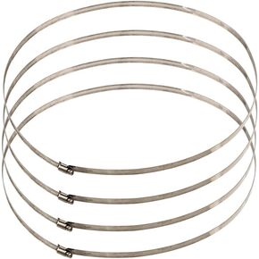 4 Pieces 700mm / 27.5inch Large Size Metal Stainless Steel Pipe Clamps Duct Clamps Hose Clamp Adjustable Ducting Clamps for Securing Hoses and Pipes Tube