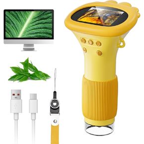 Microscope for Kids, SKYBASIC 2" IPS Screen 1000X Handheld Digital Microscopes HD Pocket Portable Mini USB Microscope Camera, PC Compatible, Science Edu Fun Birthday Gifts Toys for Children Students