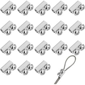 20 Pcs Upgraded Wire Rope Cable Clamps Stainless Steel Wire Rope Clamp Adjustable Double Hole Wire Rope Clamp in Saudi Arabia