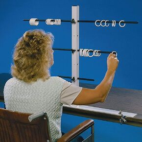 Horizontal Ring Tree, 36 Plastic Rings, 3 Height-Adjustable Horizontal Bars, Graded Coordination Tasks, Improves Motor Skills, & Perceptual Motor Skills, Upper Extremity Rehabilitation, ROM Exerciser