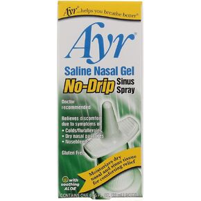 Ayr Saline Nasal Gel No-Drip Sinus Spray-0.75 Ounce, Quantity of 5