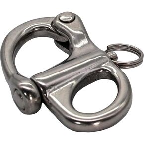 MARINE CITY 316 Grade Stainless Steel Fixed Bail Snap Shackle with Quick Release Pin for Boats - Sailboats (Pack of 1)