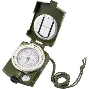 Compass Hiking Compass Navigation, Compass, Pocket Compass, Waterproof Shockproof Military Compass for Hiking, Climbing Biking Exploring Geology, Outdoor Activities