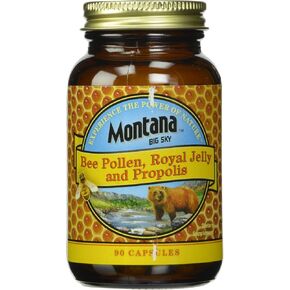 Honey Gardens Bee Pollen Royal Jelly and Propolis Capsules, 90 Count