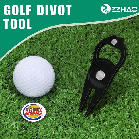 ZZHAO Golf Divot Tool and Golf Ball Marker, Divot Repair Tool，Golf Accessories for Men, Funny Gifts for Men, Tools for Men in Saudi Arabia
