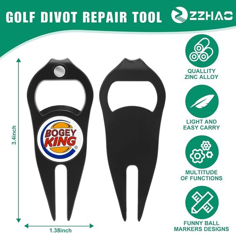 ZZHAO Golf Divot Tool and Golf Ball Marker, Divot Repair Tool，Golf Accessories for Men, Funny Gifts for Men, Tools for Men in Saudi Arabia