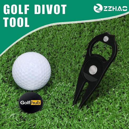 ZZHAO Golf Divot Tool and Golf Ball Marker, Divot Repair Tool，Golf Accessories for Men, Funny Gifts for Men, Tools for Men in Saudi Arabia