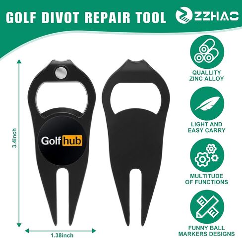 ZZHAO Golf Divot Tool and Golf Ball Marker, Divot Repair Tool，Golf Accessories for Men, Funny Gifts for Men, Tools for Men in Saudi Arabia