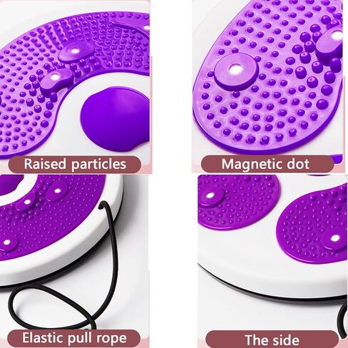 قرص ملتوي للخصر مع مقابض قرص ملتوي لمدرب الخصر قابل للتعديل مع نعل تدليك للقدم لتقليم الخصر والأذرع والوركين والفخذين (J35-1) in Kuwait