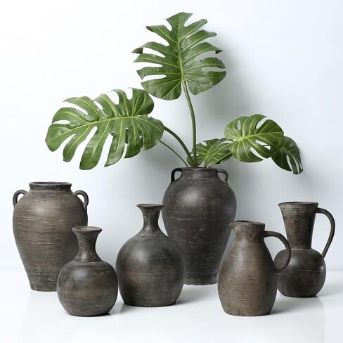 Approx. 8.7" H Charcoal Gray Pitcher Vintage Style (3" Opening) in Kuwait