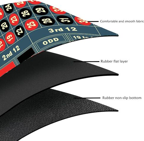 Roulette Poker Table Mat, 47x23.6 Inch Non-Slip Rubber Poker Mat, Suitable for Poker Night, Parties, Home Entertainment Blue(Roulette, 47 Inch) in Saudi Arabia