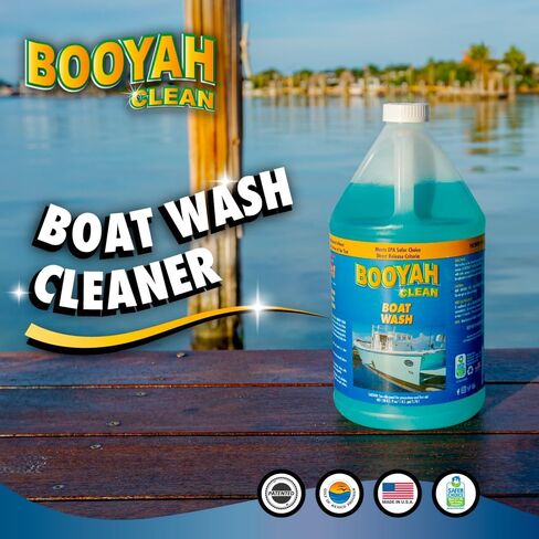 BooYah Clean Boat Wash – Only 4oz Per Gallon Super Concentrated Formula for Cleaning All Types of Watercraft – Meets EPA Safer Choice Direct Release Criteria in Saudi Arabia