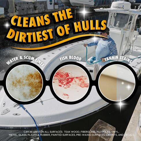 BooYah Clean Boat Wash – Only 4oz Per Gallon Super Concentrated Formula for Cleaning All Types of Watercraft – Meets EPA Safer Choice Direct Release Criteria in Saudi Arabia