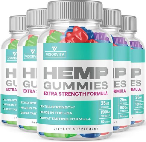 (2 Pack) Vigorvita Gummies - Official Formula - Vigor Vita Gummies Extra Strength Gummy with Hemp Extract, Vigorvita Gummies for Health, Vitgorvital Gummies, Vigorvitagummies New 2023 (120 Gummies) in Saudi Arabia