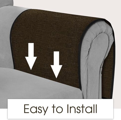 Joywell Sofa Armrest Organizer Couch Armchair Caddy Remote Control Holder for Recliner Non Slip TV Remote Caddy with 6 Pocket Storage for Magazine, Tablet, Phone, iPad, Brown in Saudi Arabia