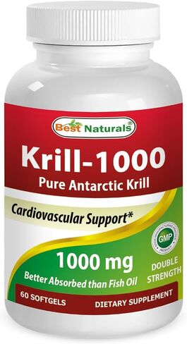 Best Naturals Krill Oil Soft Gel, 1000 mg, 60 Count in Saudi Arabia