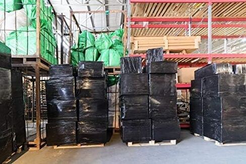 Stretch Film - 2 Roll Black, 18" x 1100 Feet, 80 Gauge (20 Micron) Industrial Heavy Duty Plastic Shrink Wrap and Hand Saver for Packing, Shipping, Pallet, Moving Supplies in Saudi Arabia