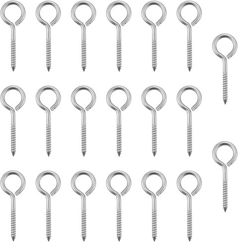 Eye Hooks, Eye Hooks Screw Eye Hooks Heavy Duty Eye Screws for Wood Masonry Eye Hooks Screw for Concrete Used for Electroplating Furniture self-Tapping Screws Rust-Proof Fixed Objects. (5cm/1.96in) in Kuwait