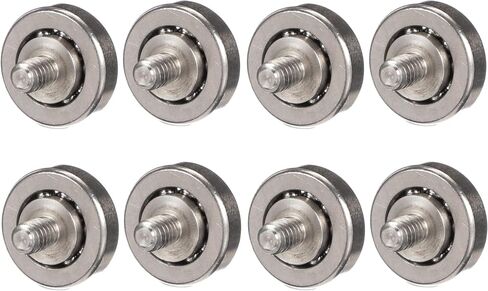 OCS Parts Stainless Steel Flat Ball Bearing Rollers | 29/32" OD Bearing Roller with 1/4-20 x5/8" L Flat Head Screw Stud | B30-1210 in Saudi Arabia