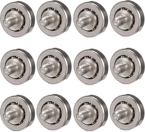 OCS Parts Stainless Steel Flat Ball Bearing Rollers | 29/32" OD Bearing Roller with 1/4-20 x5/8" L Flat Head Screw Stud | B30-1210 in Saudi Arabia