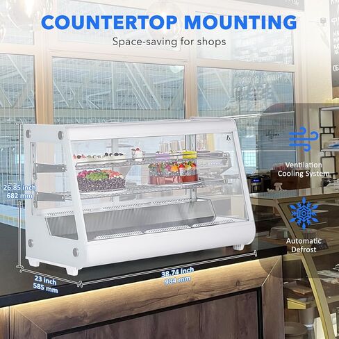 Beverage Refrigerator, 5.3 Cu.ft Commercial Display Refrigerator Merchandise for Home Restaurant Grocery Stores, 2 Glass Door Merchandiser Refrigerator,3 Shelves in Kuwait