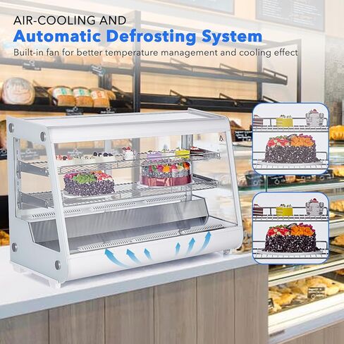 Beverage Refrigerator, 5.3 Cu.ft Commercial Display Refrigerator Merchandise for Home Restaurant Grocery Stores, 2 Glass Door Merchandiser Refrigerator,3 Shelves in Kuwait