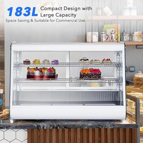 Beverage Refrigerator, 5.3 Cu.ft Commercial Display Refrigerator Merchandise for Home Restaurant Grocery Stores, 2 Glass Door Merchandiser Refrigerator,3 Shelves in Kuwait