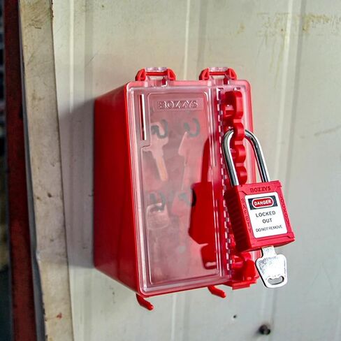 قفل Tagout اقفال الصناديق مجموعة قفل مربع أقفال مثبتة على الحائط قفل خارج العلامة خارج محطة 8 مواقف قفل وفتحة مفتاح 1 in Saudi Arabia