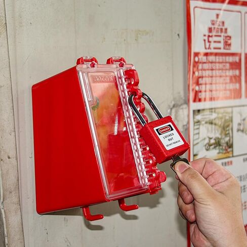 قفل Tagout اقفال الصناديق مجموعة قفل مربع أقفال مثبتة على الحائط قفل خارج العلامة خارج محطة 8 مواقف قفل وفتحة مفتاح 1 in Saudi Arabia