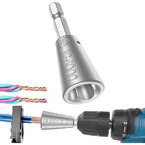 Wire Twister Tool for Electrical Drill - Drill Wire Twister, Rebar Wire Twister Wire Connector Wire Twisting Tool, Wire Nut Twister for Electrical Power Drill 1-Pack, Silver