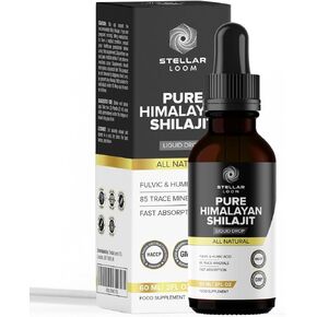 Pure Himalayan Shilajit Liquid Drops (60 ml) | Natural Supplement with 85+ Trace Minerals, Fulvic and Humic Acid | Authentic Gold Grade 100% Pure & Maximum Potency | 2 Months Supply