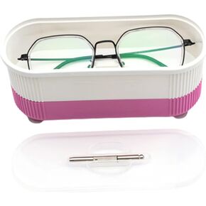 huanghqWanJiaGlasses Washing Machine Professional Ultrasonic Cleaner Household Ultrasonic Cleaner Machine for Contact Lenses Eyeglass (Battery Powered)