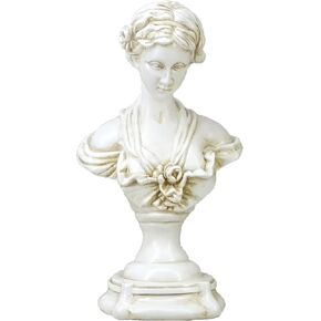 9-inches Greek Statue of Resin Venus Goddess, Classic Roman Head Bust Greek Mythology Sculpture for Living Room Home Shelf Decor