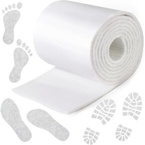 Felt Roll, 1/4" x 6" x 2.5yd White Padding Felt, Orthopedic Felt for Wound Cushioning, Cuttable Felt Padding for Feet Splints and Bracing