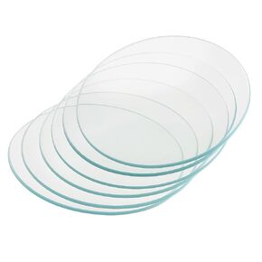 YOKIVE 6 Pcs Watch Glass Beaker Cover, Lab Watch Glasses Cover Lids | Laboratory Supplies, Great for Science Chemical Experiment (Transparent, 3.94-Inch)